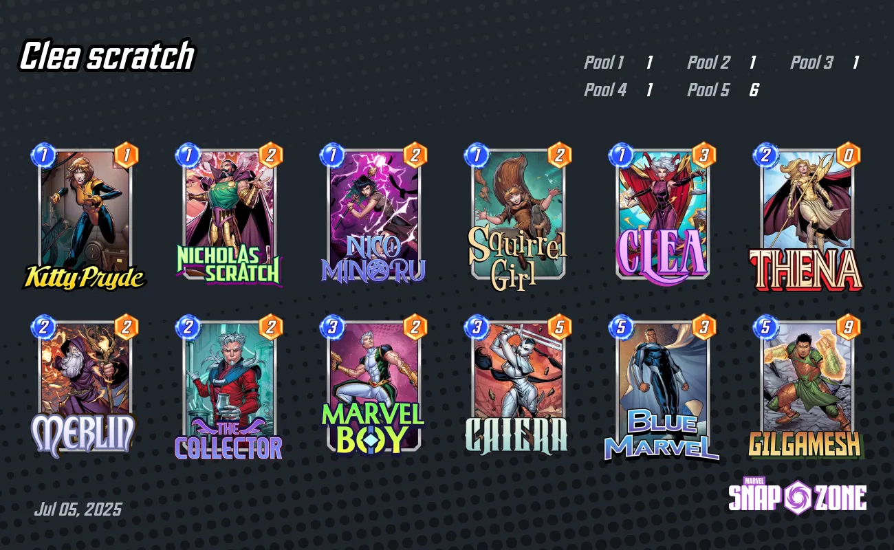 Clea scratch Decks Marvel Snap Zone