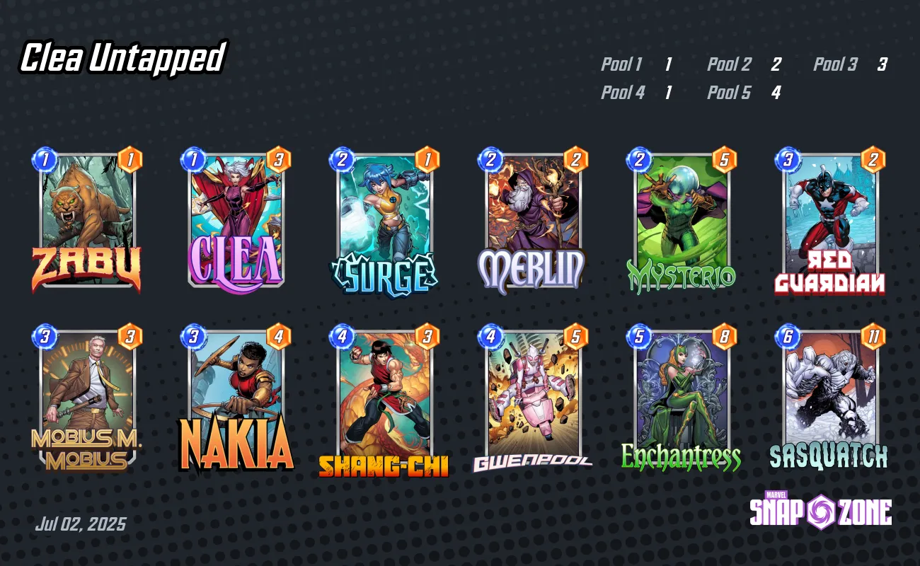 Clea Untapped Decks Marvel Snap Zone
