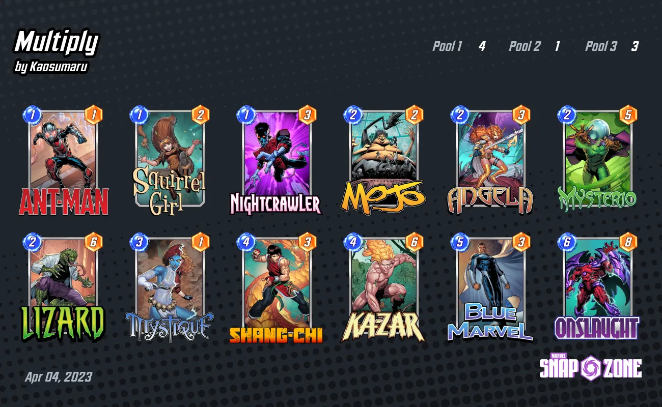 Multiply decks marvel snap zone