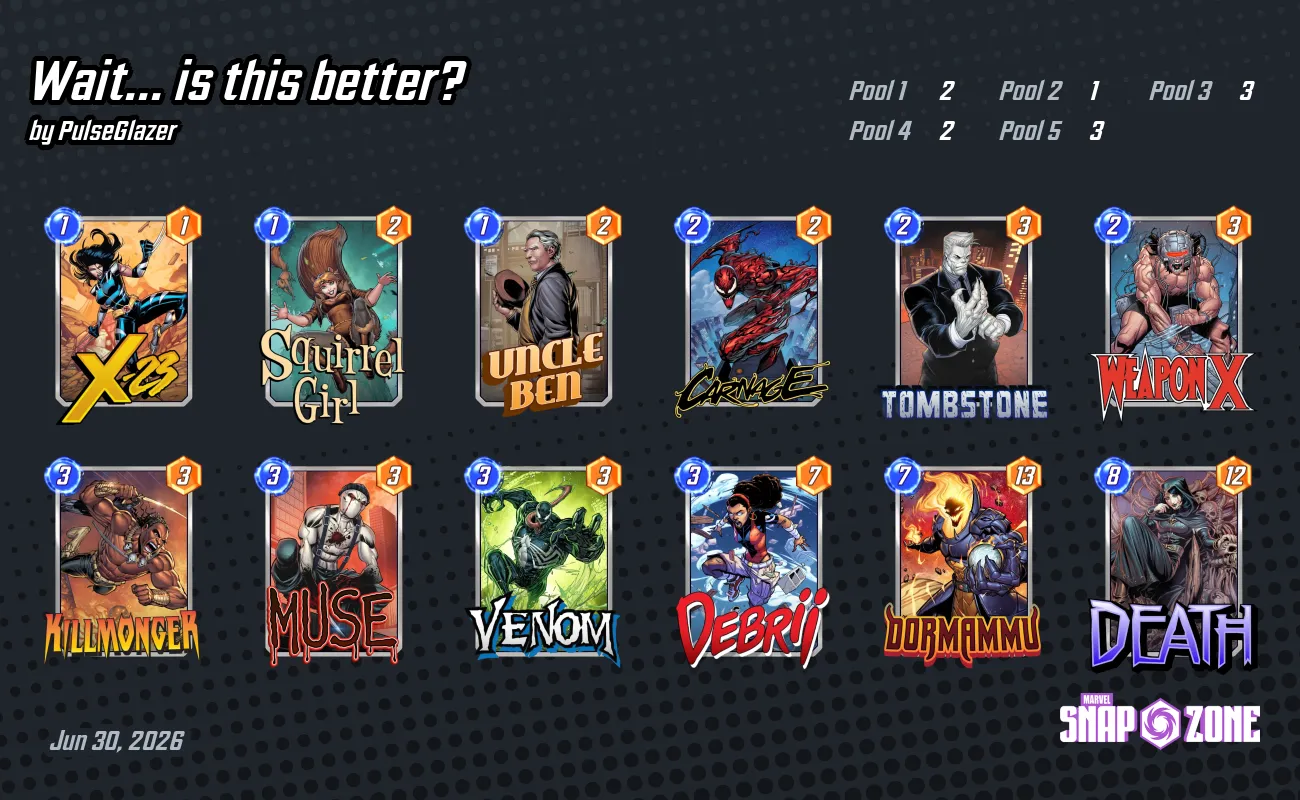 X 23 Decks - Marvel Snap Zone