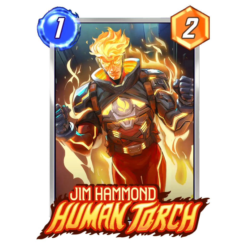 Jim Hammond Human Torch Cyberpunk Marvel Snap Card Variant